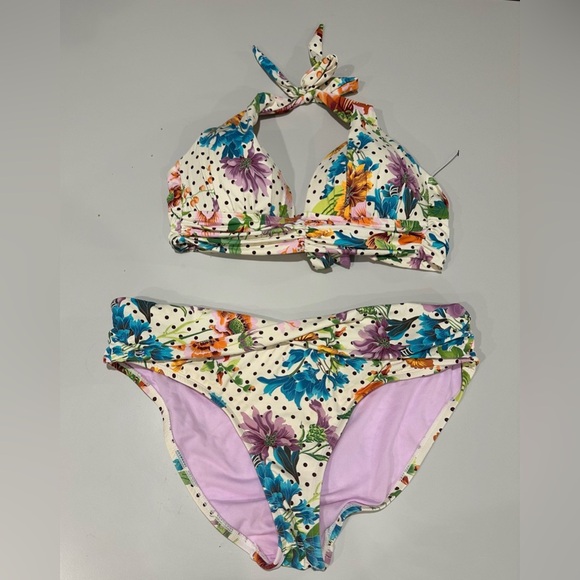 Gibson Latimer Floral Polka Dot Bikini - Picture 1 of 7